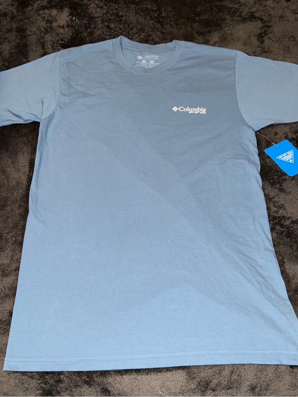 Columbia Short Sleeve Logo Tee in Light Blue